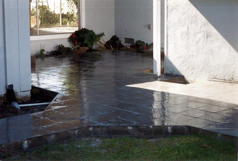 Slate tile on concret